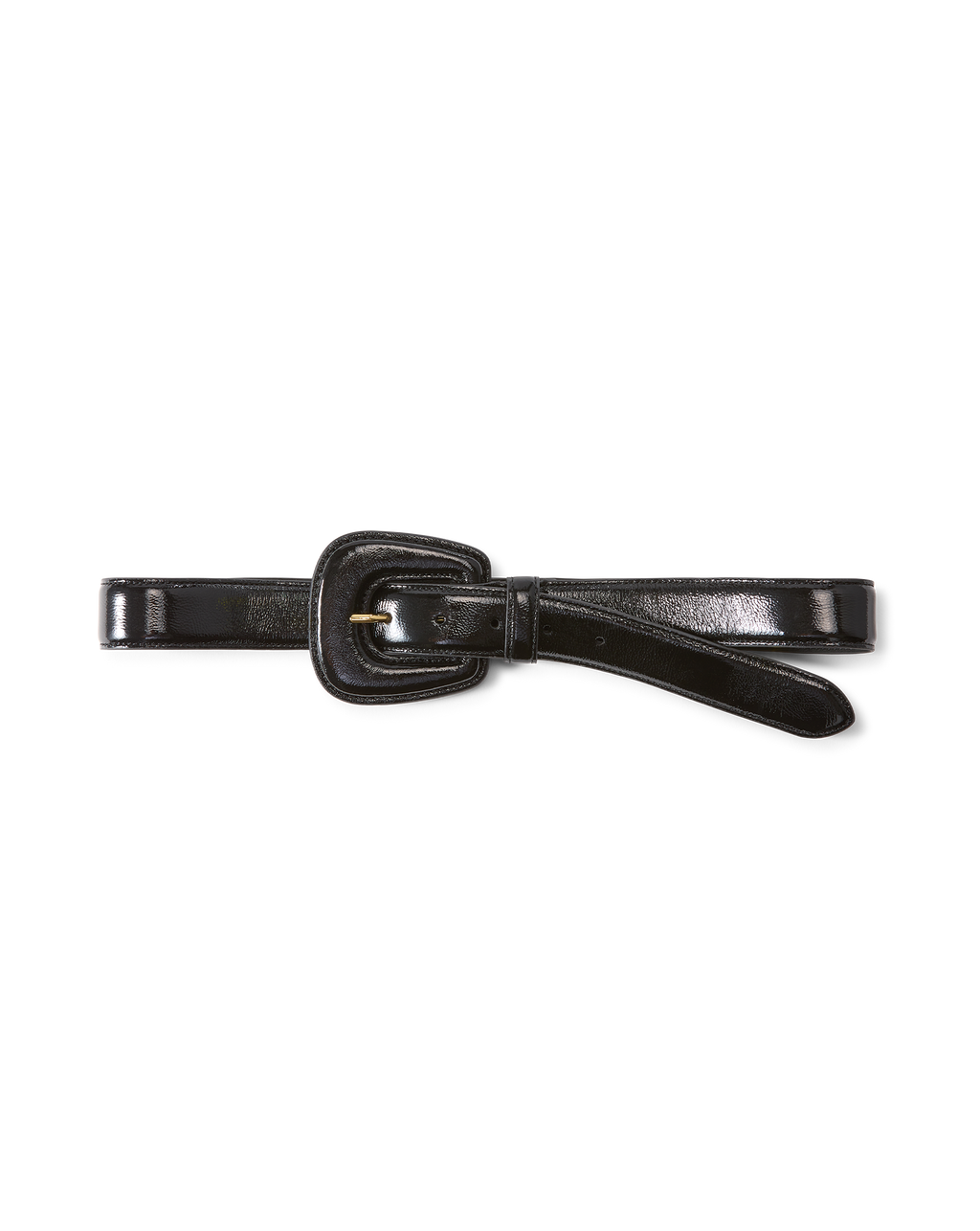 Veronica Beard Elsy Leather-Buckle Belt - Black