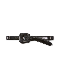Veronica Beard Elsy Leather-Buckle Belt - Black