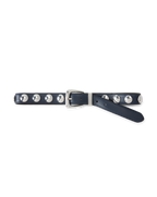 Veronica Beard Arch Studded Leather Belt - Navy