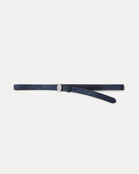 Dash Suede Belt in Navy | Veronica Beard