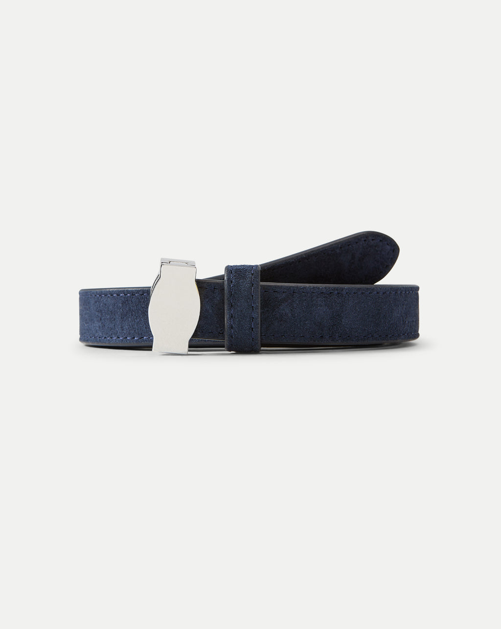 Veronica Beard Dash Suede Belt - Navy