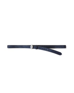 Veronica Beard Dash Suede Belt - Navy