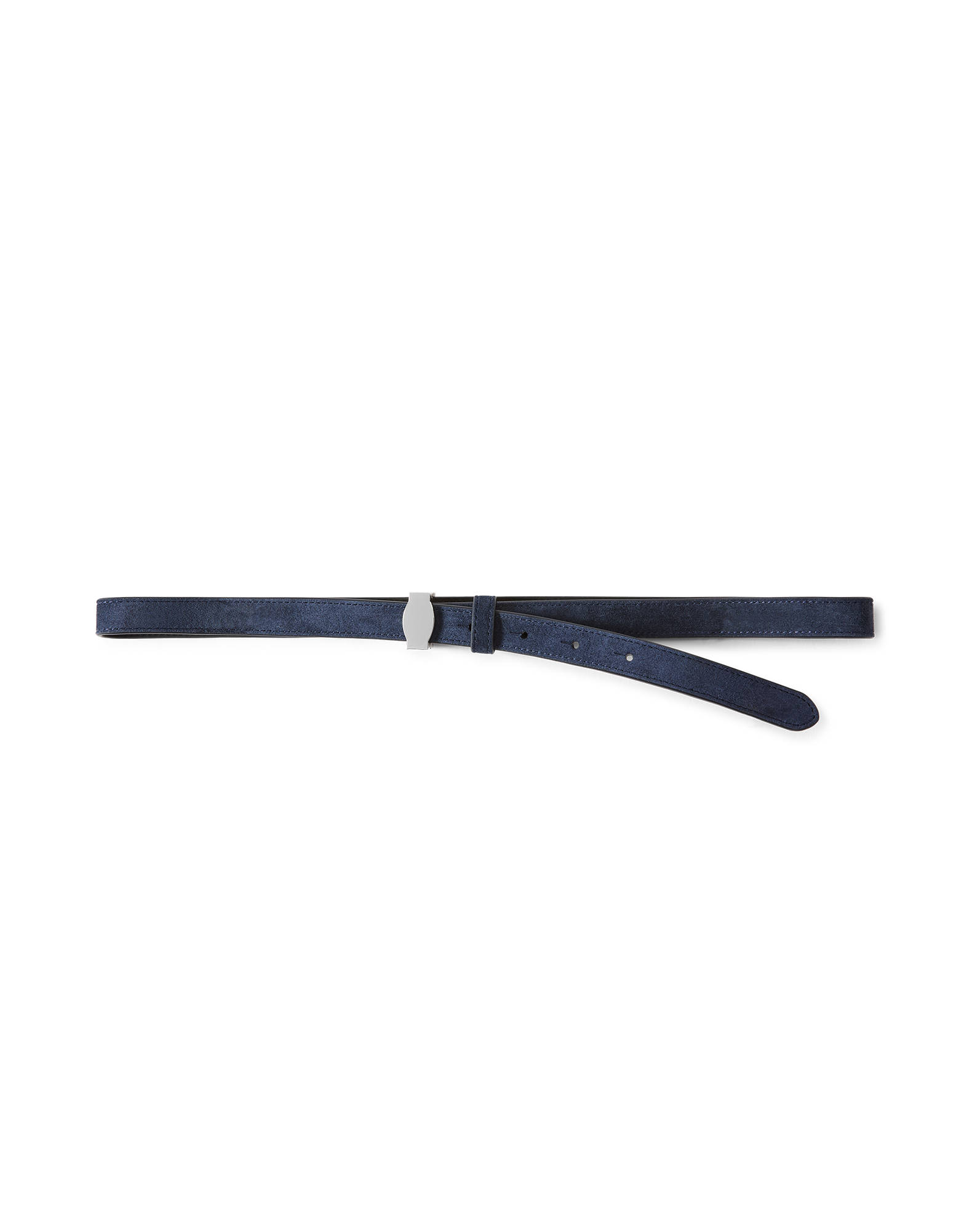 Veronica Beard Dash Suede Belt - Navy