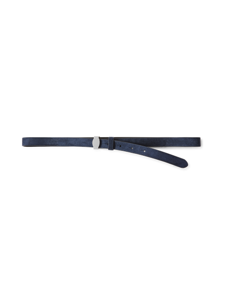 Veronica Beard Dash Suede Belt - Navy