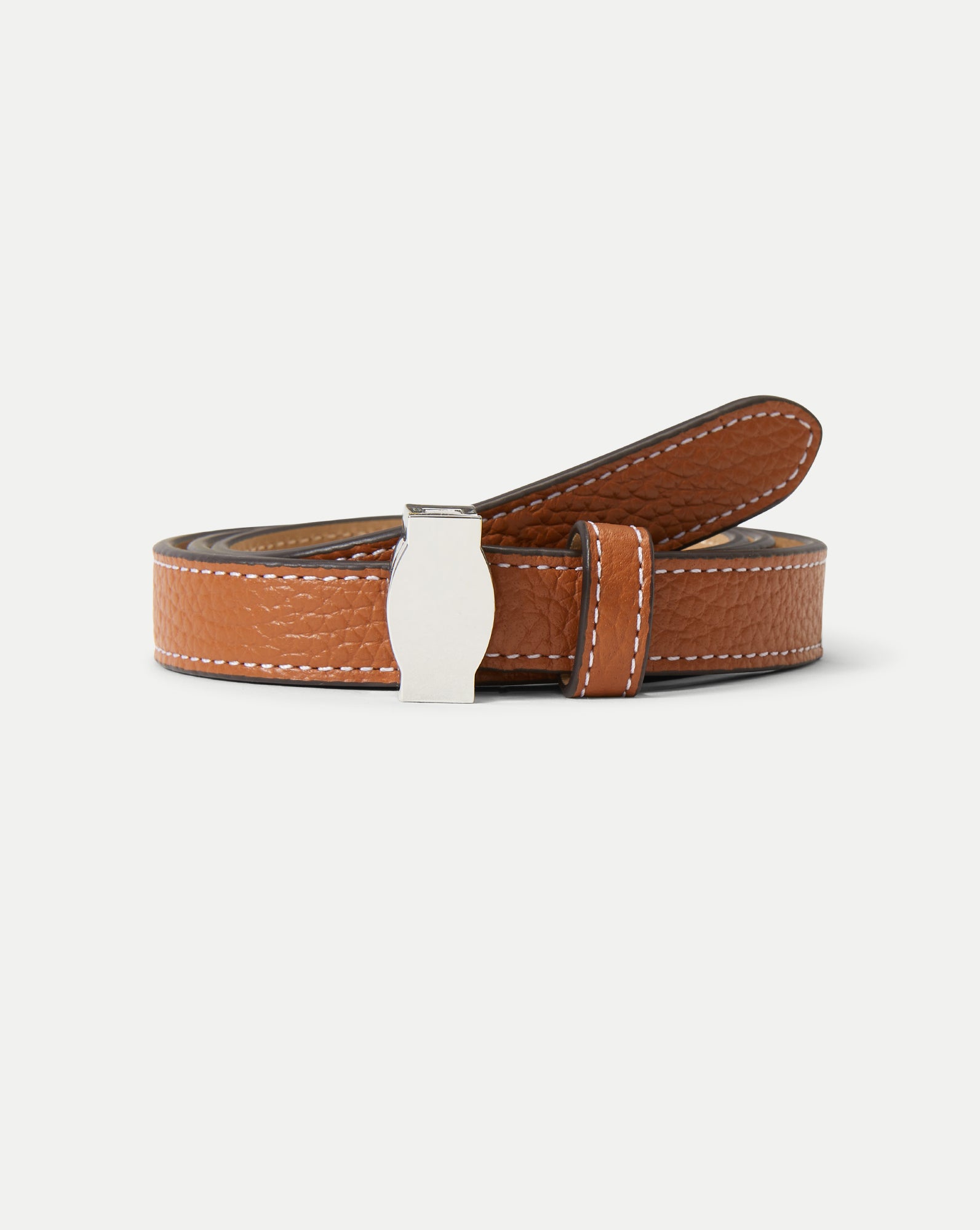 Veronica Beard Dash Leather Belt - Hazelwood