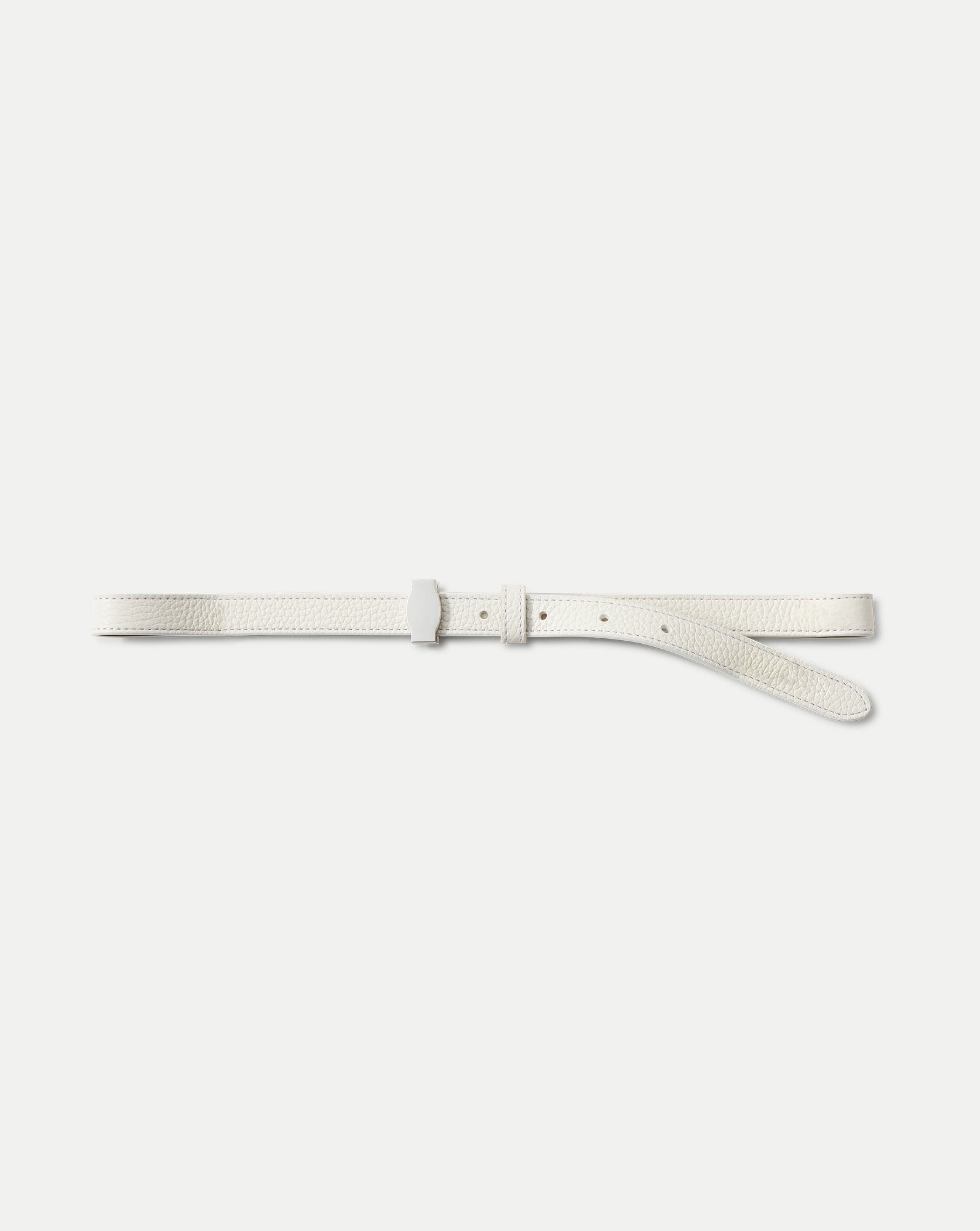 Veronica Beard Dash Leather Belt - Off-White