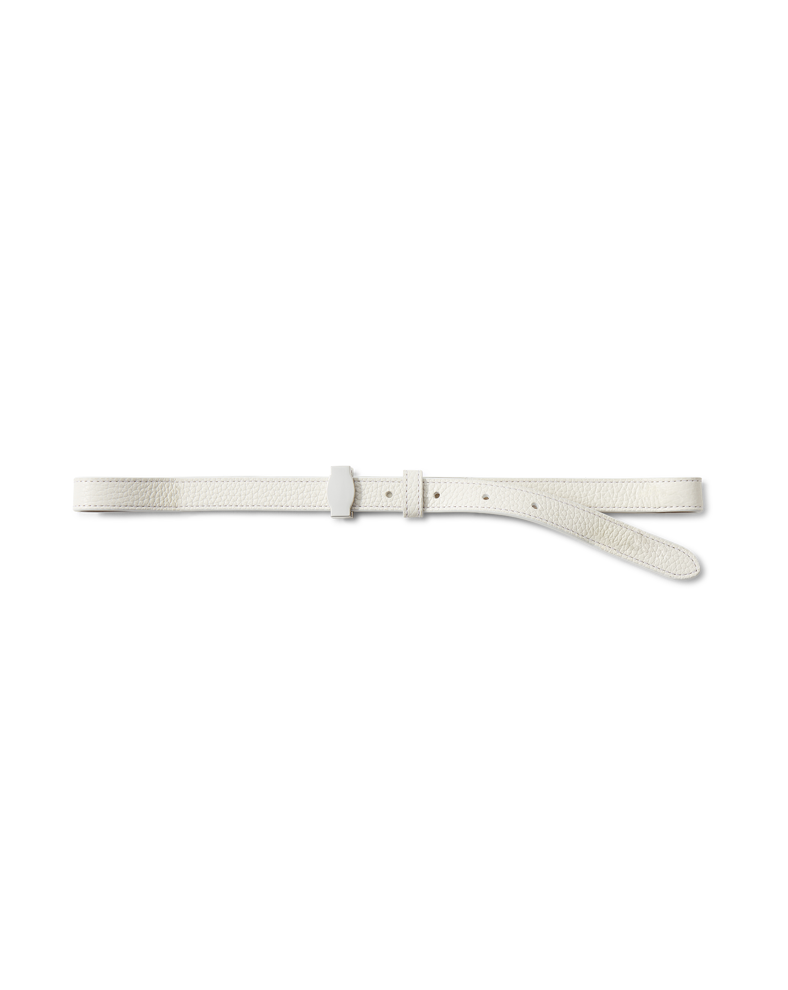 Veronica Beard Dash Leather Belt - Off-White