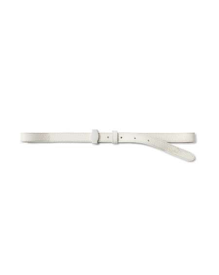 Veronica Beard Dash Leather Belt - Off-White