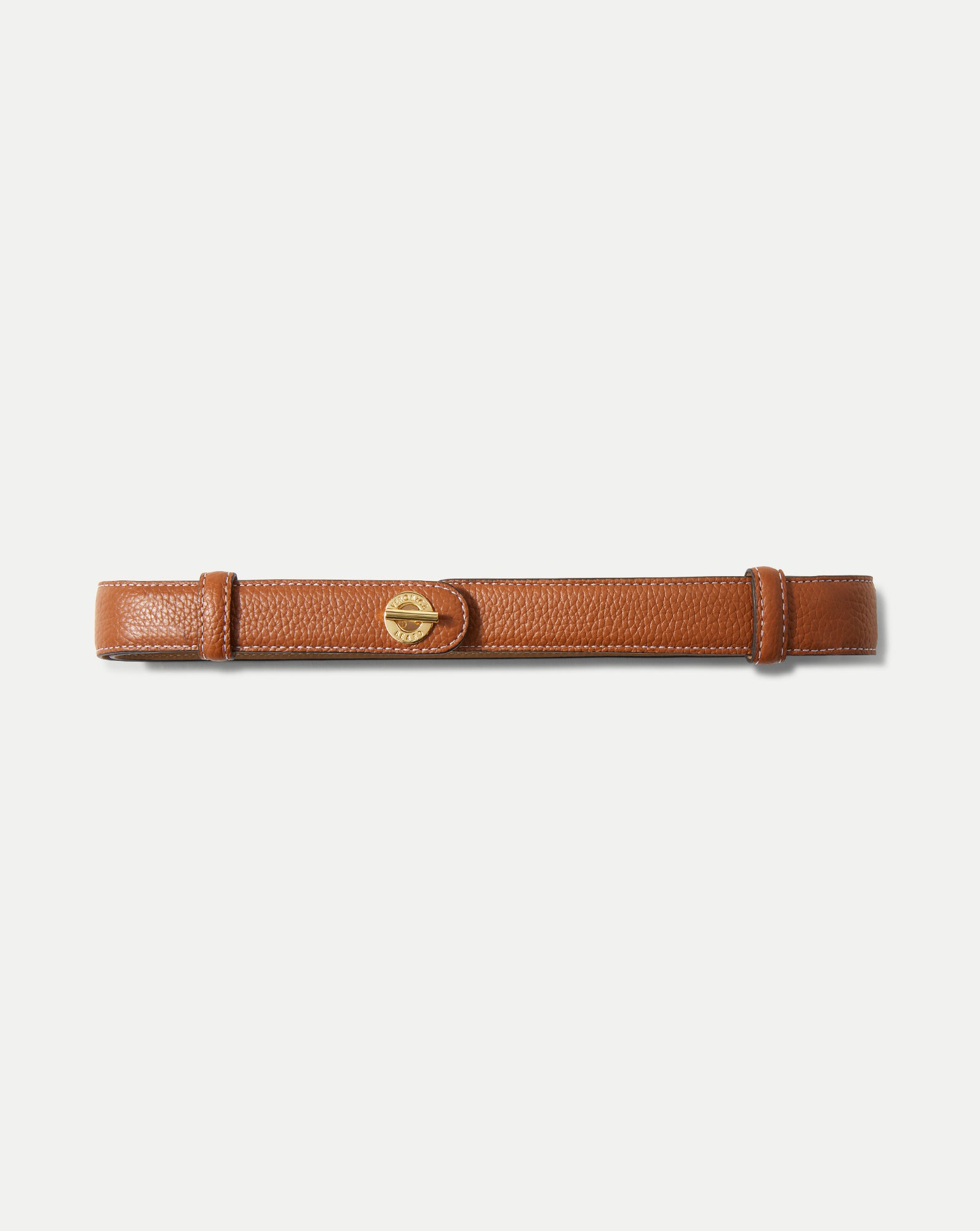 Arch Leather Belt in Brown Espresso | Veronica Beard