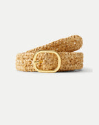 Veronica Beard Loop Raffia Belt - Natural