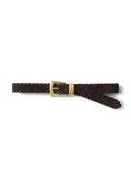 Ceinture Arch en daim avec surpiqûres