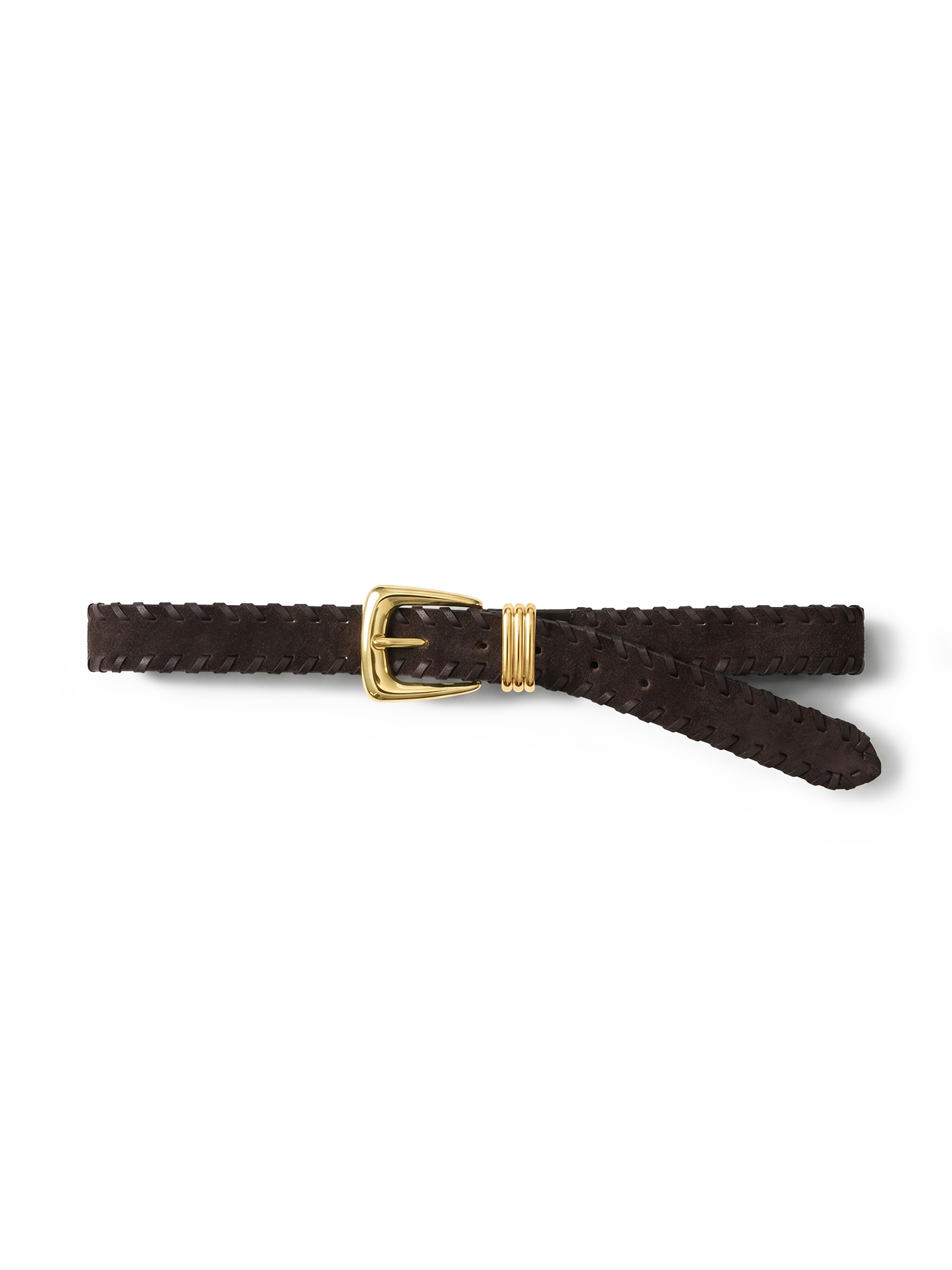 Ceinture Arch en daim avec surpiqûres