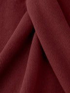 Veronica Beard Burgundy ribbed knit sweater fabric close up.