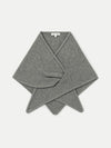 Veronica Beard Grey knit triangular wrap scarf.