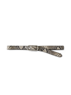 Snake-Embossed Loop Belt