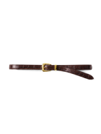 Ceinture Slim motif Croco avec Boucle Arche