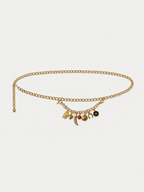 Veronica Beard Gold chain belt with charms