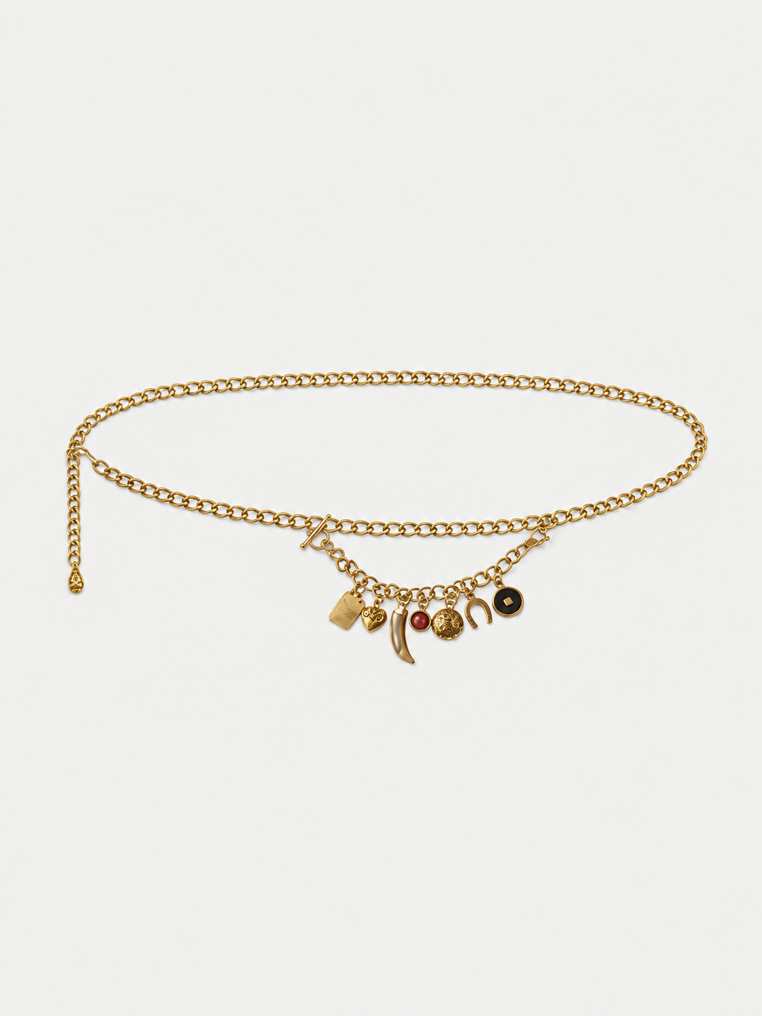 Veronica Beard Gold chain belt with charms