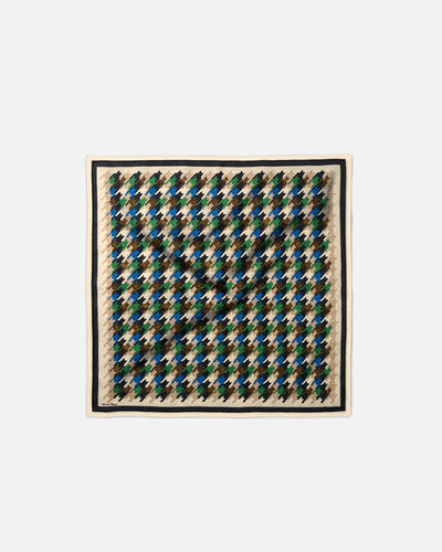 Sava Silk-Blend Houndstooth Scarf