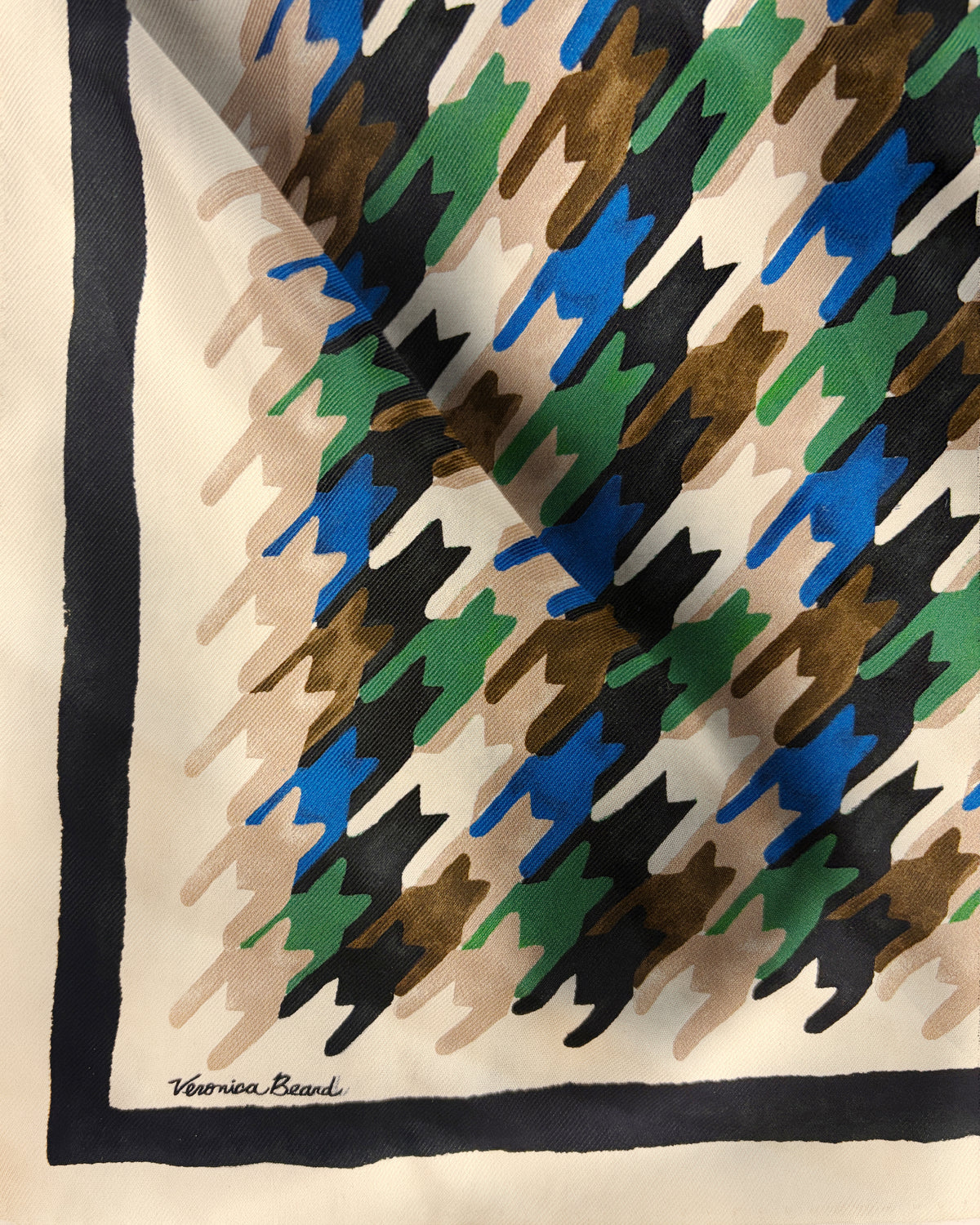 Sava Silk-Blend Houndstooth Scarf