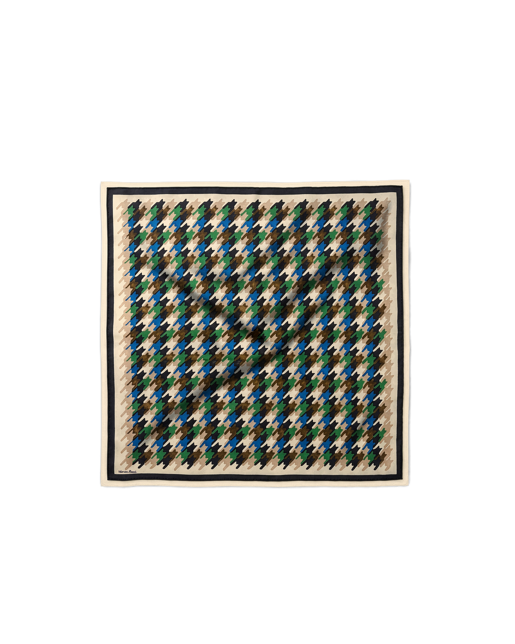 Sava Silk-Blend Houndstooth Scarf