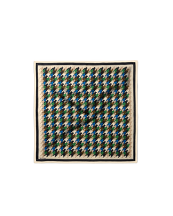 Sava Silk-Blend Houndstooth Scarf
