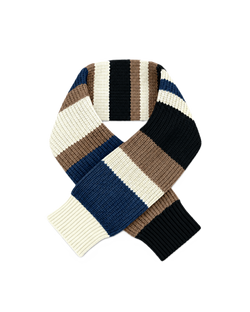 Veronica Beard Multicolor knit striped ribbed scarf.