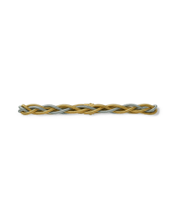 Veronica Beard Gold and silver braided metallic bracelet.