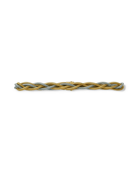 Veronica Beard Gold and silver braided metallic bracelet.