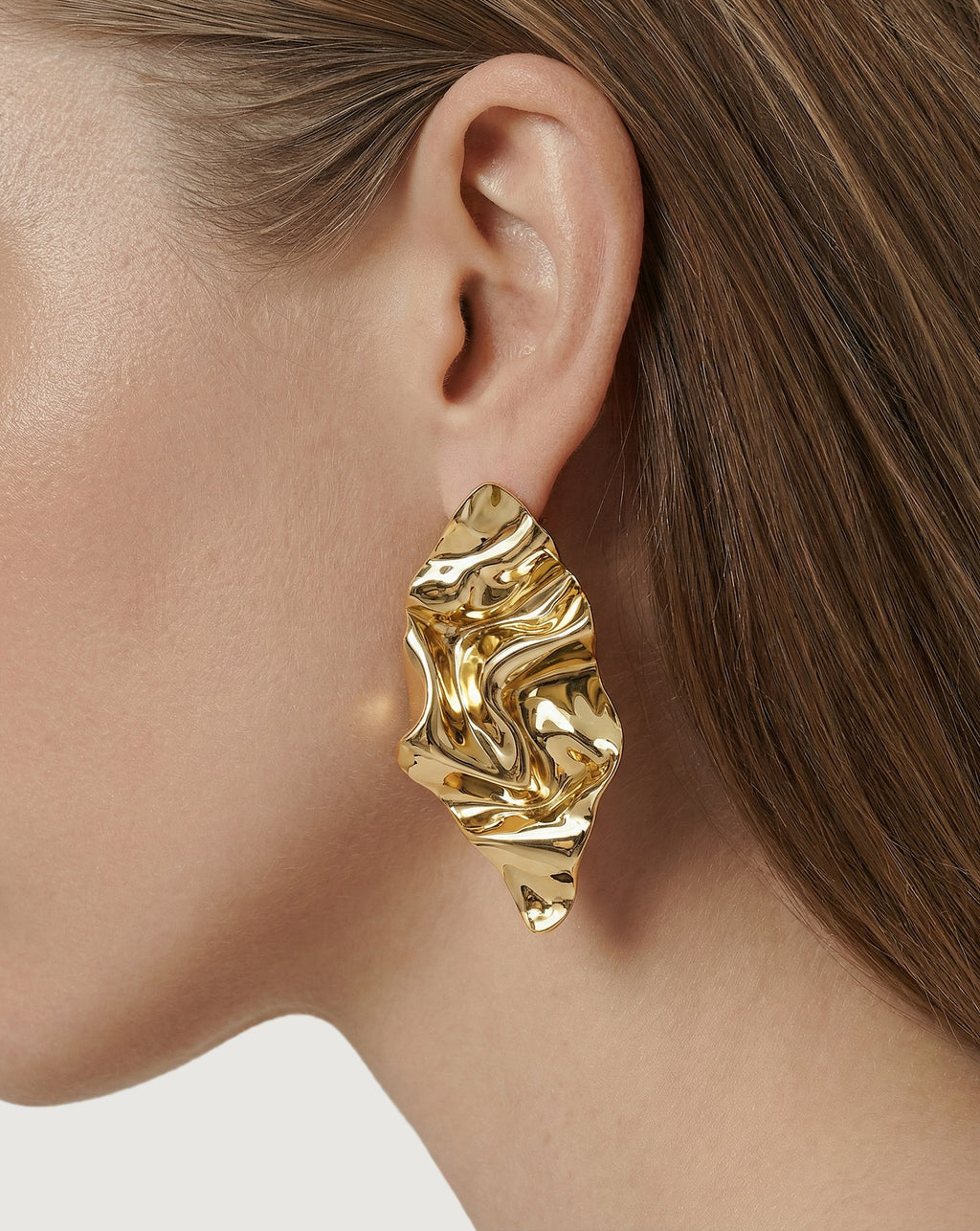 Veronica Beard Crinkle Earring - Gold