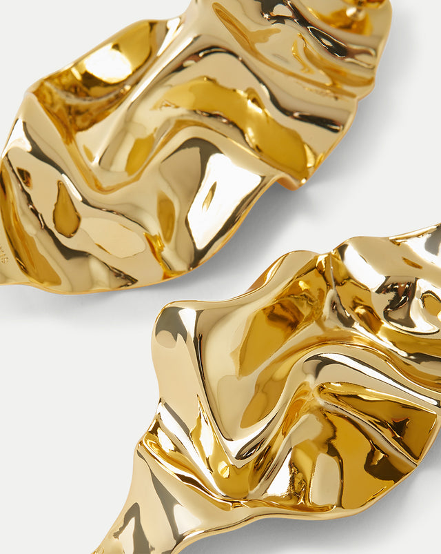 Crumpled Gold Earring