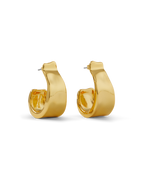 Veronica Beard Molten Gold Ribbon Hoop Gold