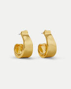Veronica Beard Molten Gold Ribbon Hoop - Gold