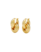 Veronica Beard Interlocking Hoop Earrings Gold