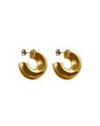 Veronica Beard Gold Juliet Chubby Hoop Earrings Gold
