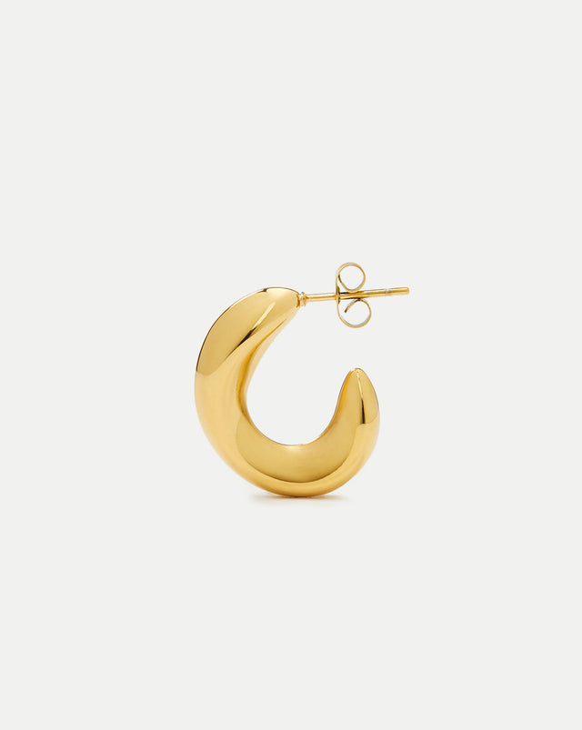 Juliet Gold Curved Hoops - Gold - 4