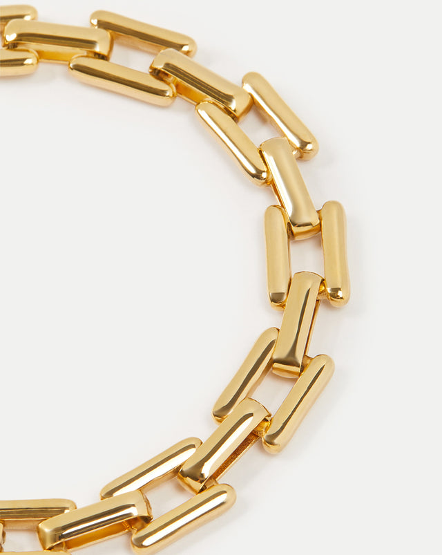 Gold Square Link Bracelet
