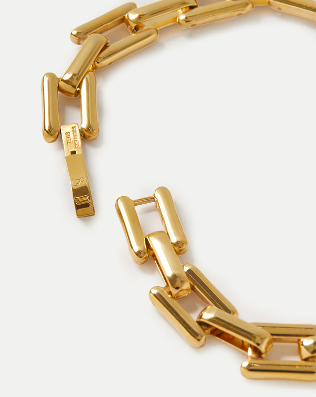 Gold Square Link Bracelet