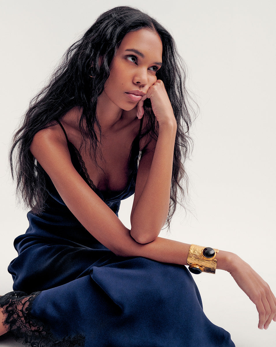 Ajourée II Smoky Quartz Cuff in Smoky Quartz | Veronica Beard