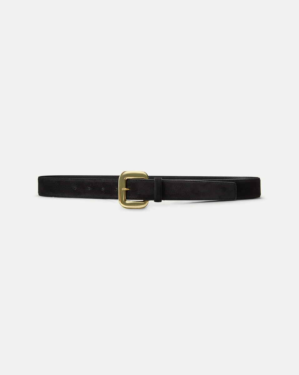 Lola Leather Belt in Black | Veronica Beard