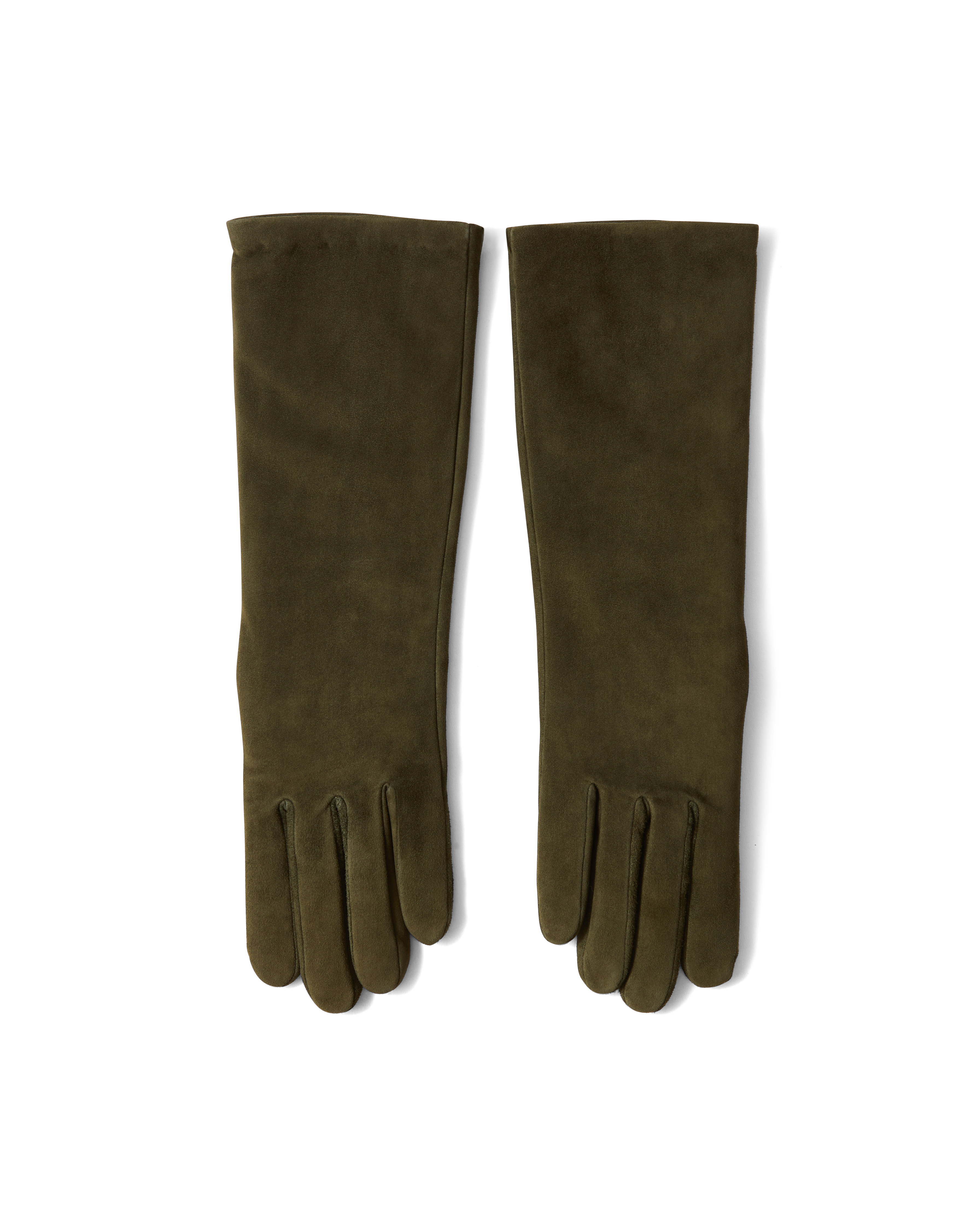 Celia Suede Glove in Khaki Cypress | Veronica Beard