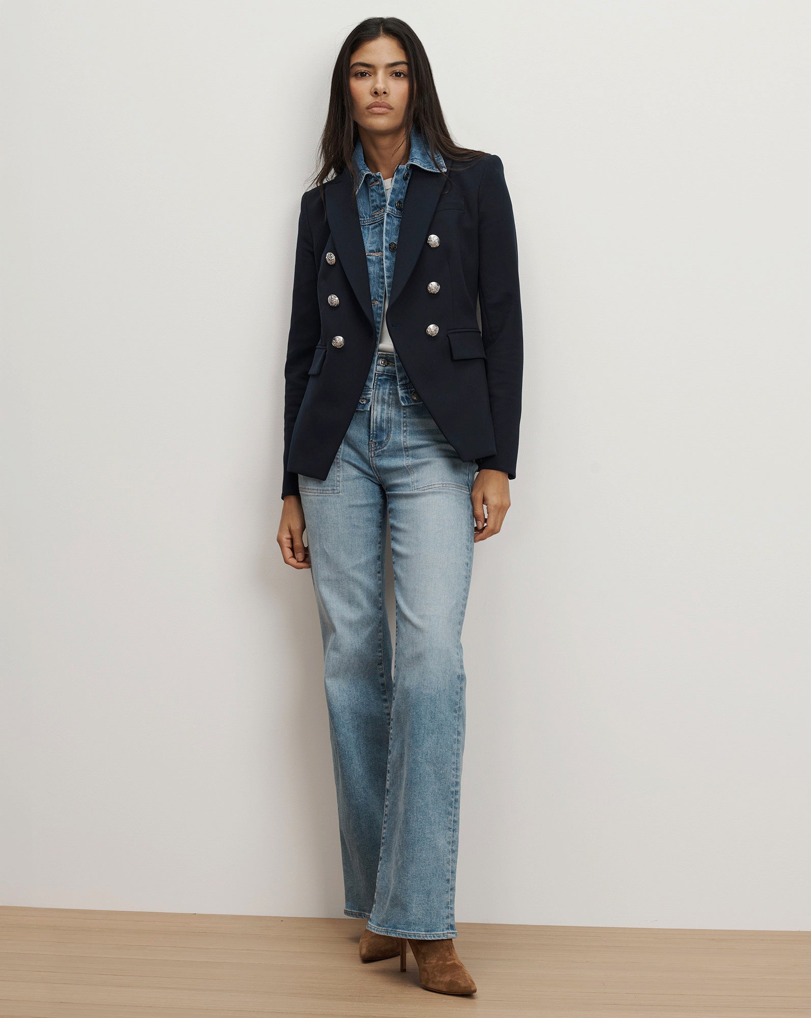 Denim Slate Dickey | Veronica Beard