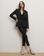Veronica Beard Scuba Slim-Fit Pant - Black