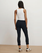 Veronica Beard Scuba Slim-Fit Pant - Navy
