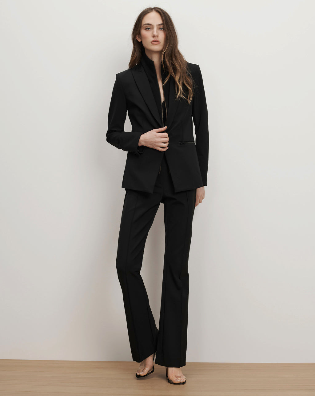 Veronica Beard Uptown Cashmere Dickey - Black