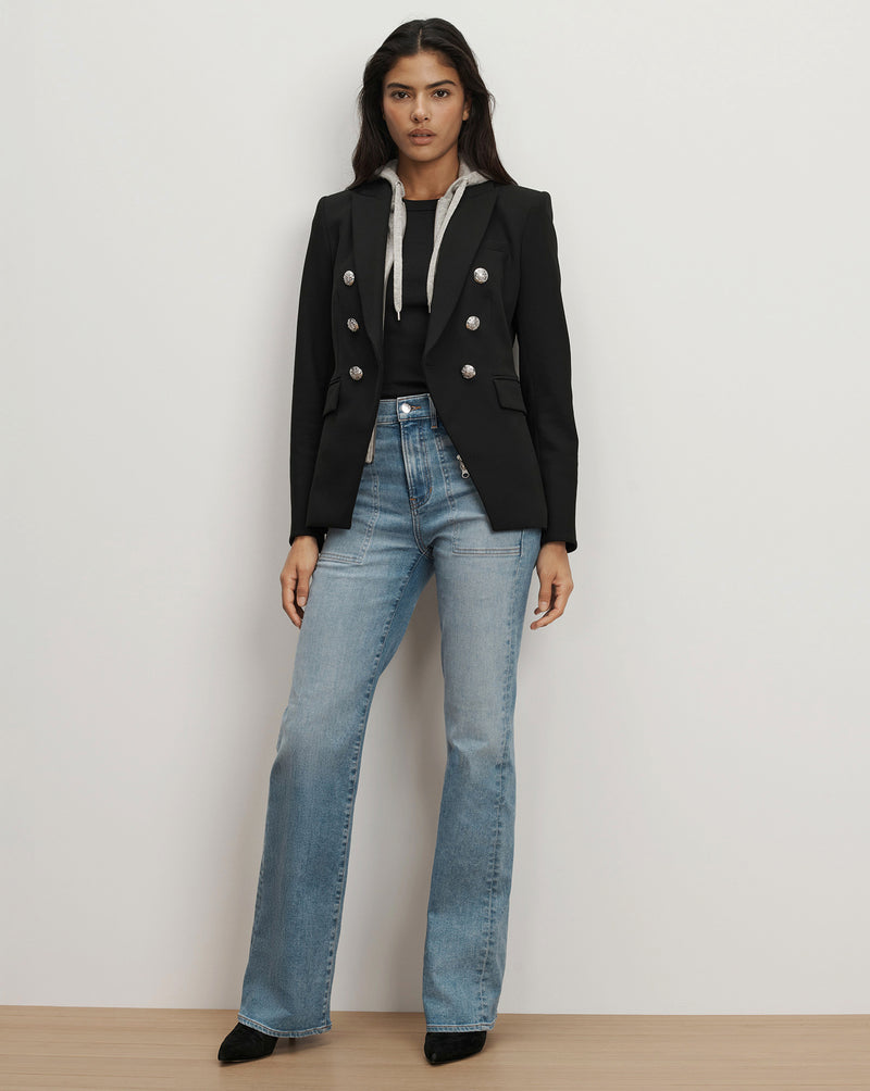 Veronica Beard Cashmere Hoodie Dickey - Grey