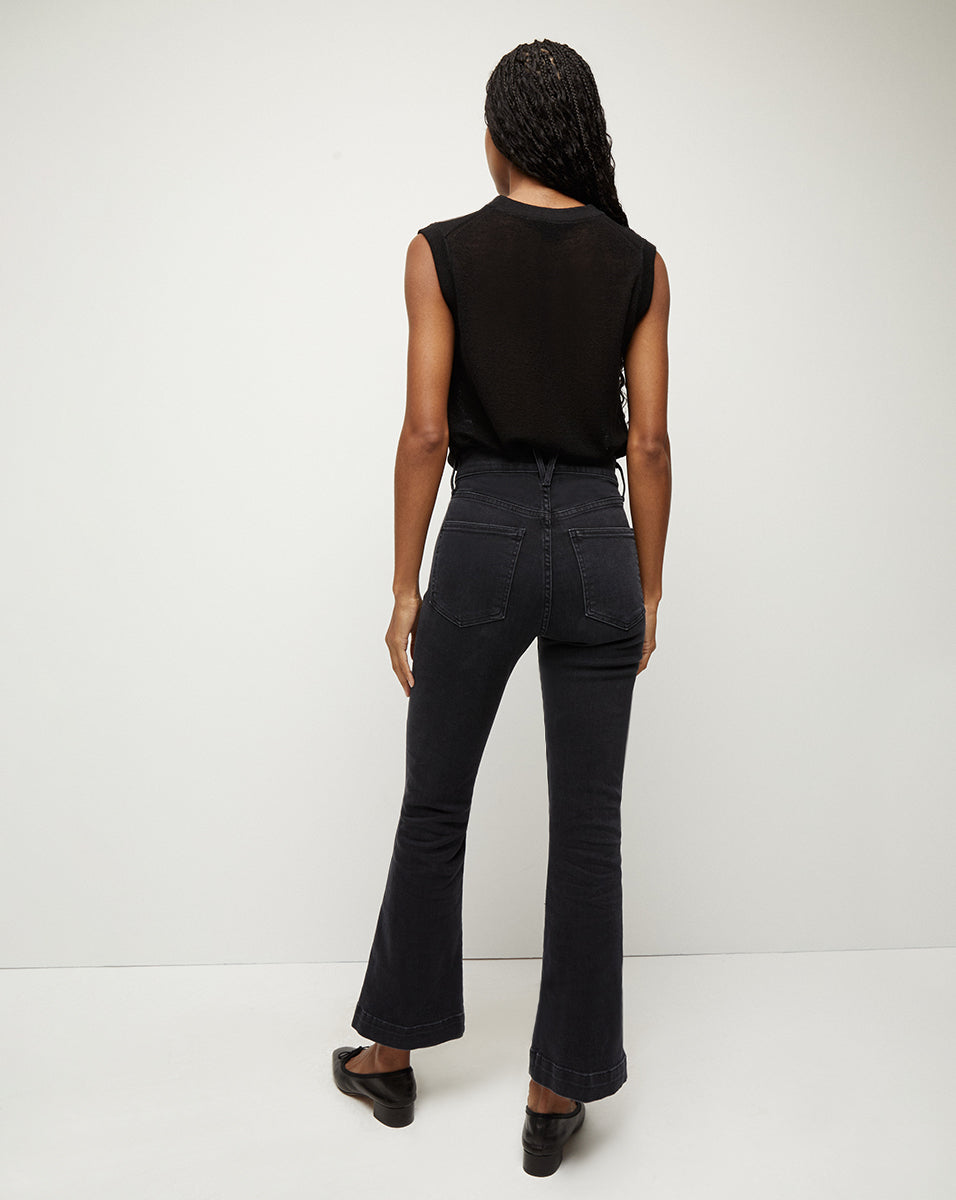 Veronica Beard Kellen Twist-Front Sweater - Black