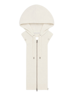Veronica Beard Cream hooded dickey with full zip.