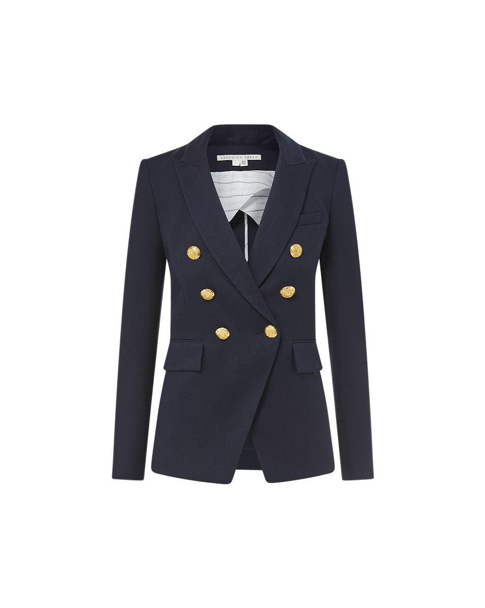Veronica Beard Miller Linen Dickey Jacket - Navy