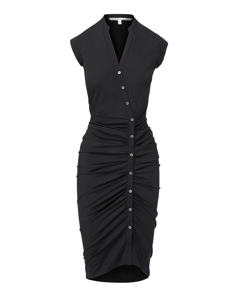 veronica beard shirt dress Ruched Shirt Dress by Veronica Beard